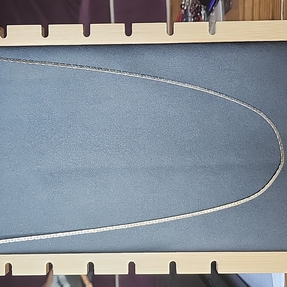 Vintage Korea Gold Tone Herringbone Chain Necklace Classic Layering